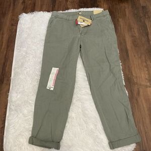 Women’s NWT Woolrich Sunday Chino Casual Relax Fit Pants Sz 8 Sage Inseam 27"